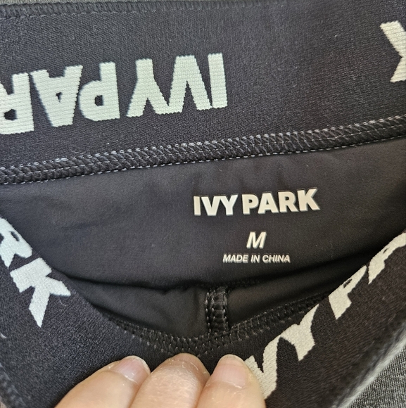 IVY PARK leggings Black Full Length Women's Medium Athletic Athleisure Beyonce - Picture 2 of 10